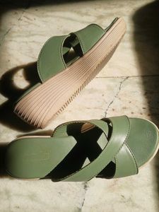 Olive Wedges Heels Women