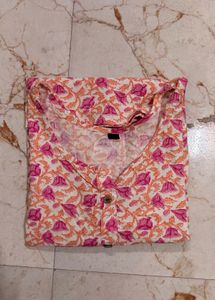 Jaipur cotton - Pink Floral Print Kurta
