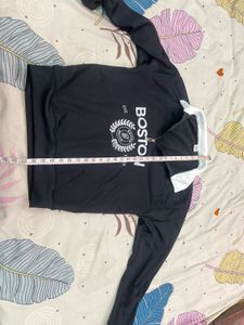 Boston Embroidered Quarter Zip Sweatshirt