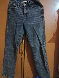 Gray Washed Denim Jeans