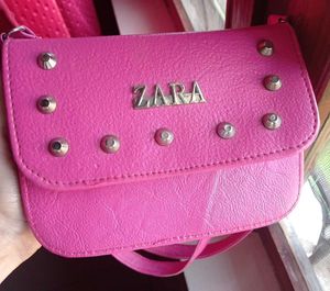 Zara Pink Studded sling bag