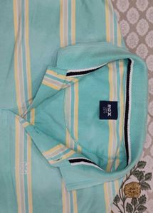 MAX Men’s Mint Green Striped Polo T-Shirt |