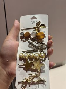Pearl &amp; Gemstone Hair Clip Set