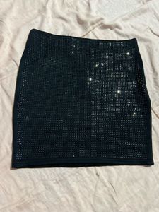 Sparkly Black Mini Skirt