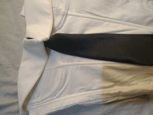 White Corset Top with Black Tie