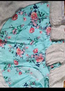 Cute Floral Cold Shoulder Top