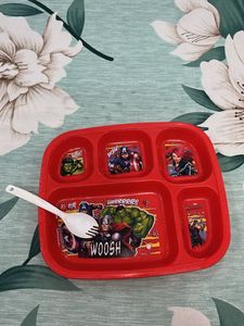 Avengers Divided Kids Meal Tray with spoon
