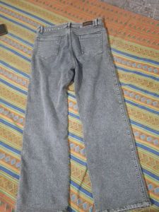 Grey Wide Leg Jeans