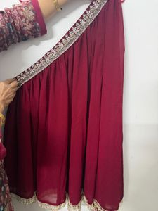 Elegant Maroon Ethnic Gown