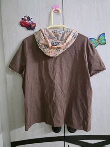 Brown Graphic Print T-Shirt