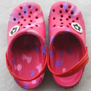 Kids Pink Clogs with Soccer Charm