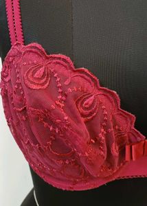 Burgundy Lace Bra 34D