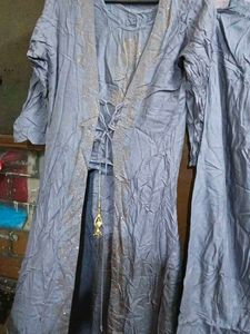 Grey top jacket Embellished Neckline with pant