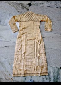 heavy real mirror &amp; zari work tissue kurta set