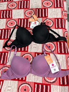 Shyaway Black &amp; Purple Bra Set