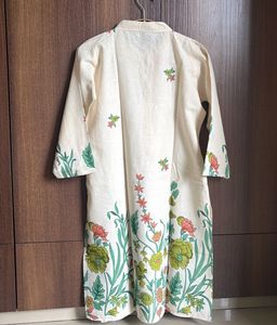 Cream Floral Print Kurta Set