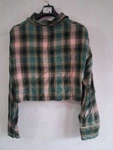 Cropped Plaid Shirt