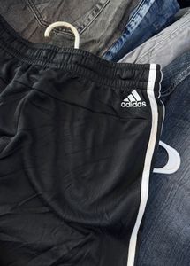 M size Adidas Black lower with White Stripes