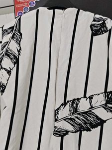 White Black Printed Maxi Dress