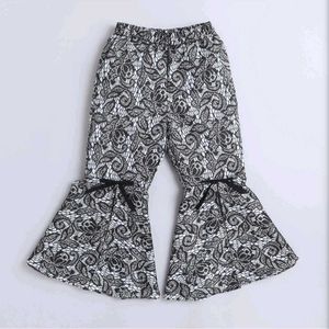 Girls' Stylish Top and Bell Bottom Pants Set