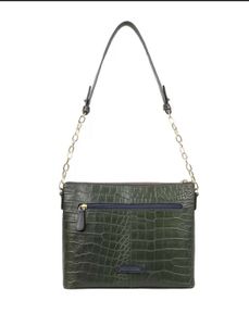 HI-DESIGN Stylish Green Croc Shoulder Bag