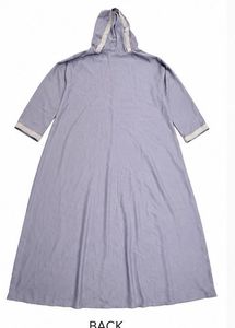 Elegant Grey Hooded Abaya Dress