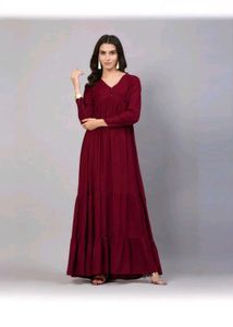 Aayu maroon Kurta embellished