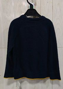 Mothercare Boys Navy Textured Cotton Sweater