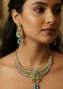 Elegant Stone Studded Jewelry Set