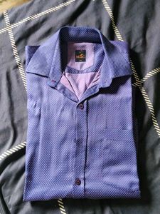 Marc Men's Blue Polka Dot Shirt