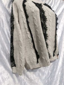 Lace Detail Knit Sweater