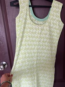 Light Green Embroidered Kurta