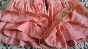 🆕️ Peach Kurta Set with Dupatta