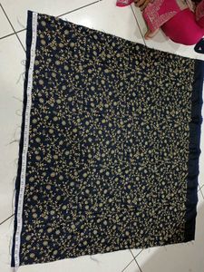 Embroidered Navy Blue Dress Material