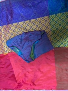 Vibrant Silk Saree with Intricate Weave
