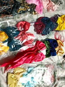 Set of Assorted Satin Bow Hair Clips