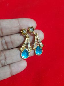 Blue Stone Necklace and Earring Set