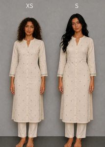 Ivory Bloom Embroidered Kurti ✨