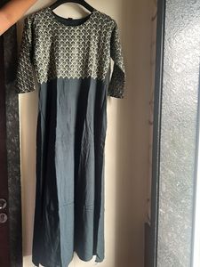 bottle green kurti
