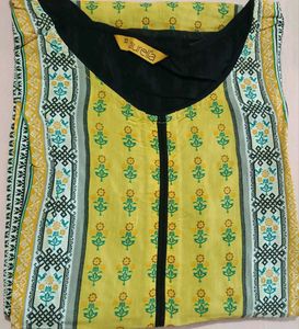 Aurelia Yellow Floral Print Kurta
