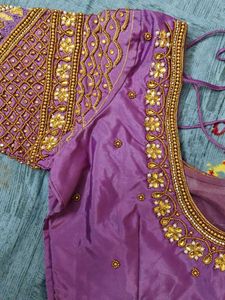 Exquisite Bridal Purple Embroidered Blouse