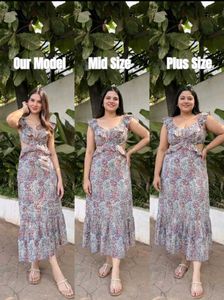 Boho Paisley Print Maxi Dress