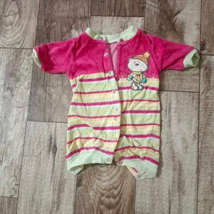 Cute Bear Striped Baby Onesie