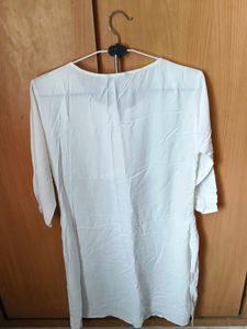 Embroidered Cream Kurta