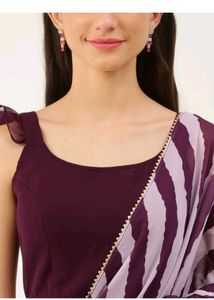 Elegant Purple Tiered Lehenga Choli Set