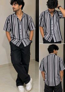 Men's Striped Oversized Shirt