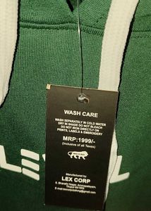 The Brand New Green Hoodie with White Piping