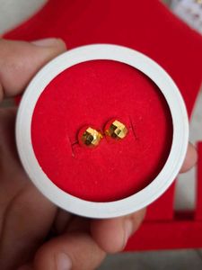 Gold Ball Stud Earrings