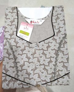 Pure Cotton Nighty brown
