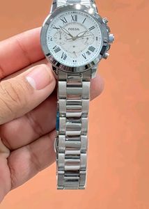 Fossil Chronograph Watch - Silver Tone